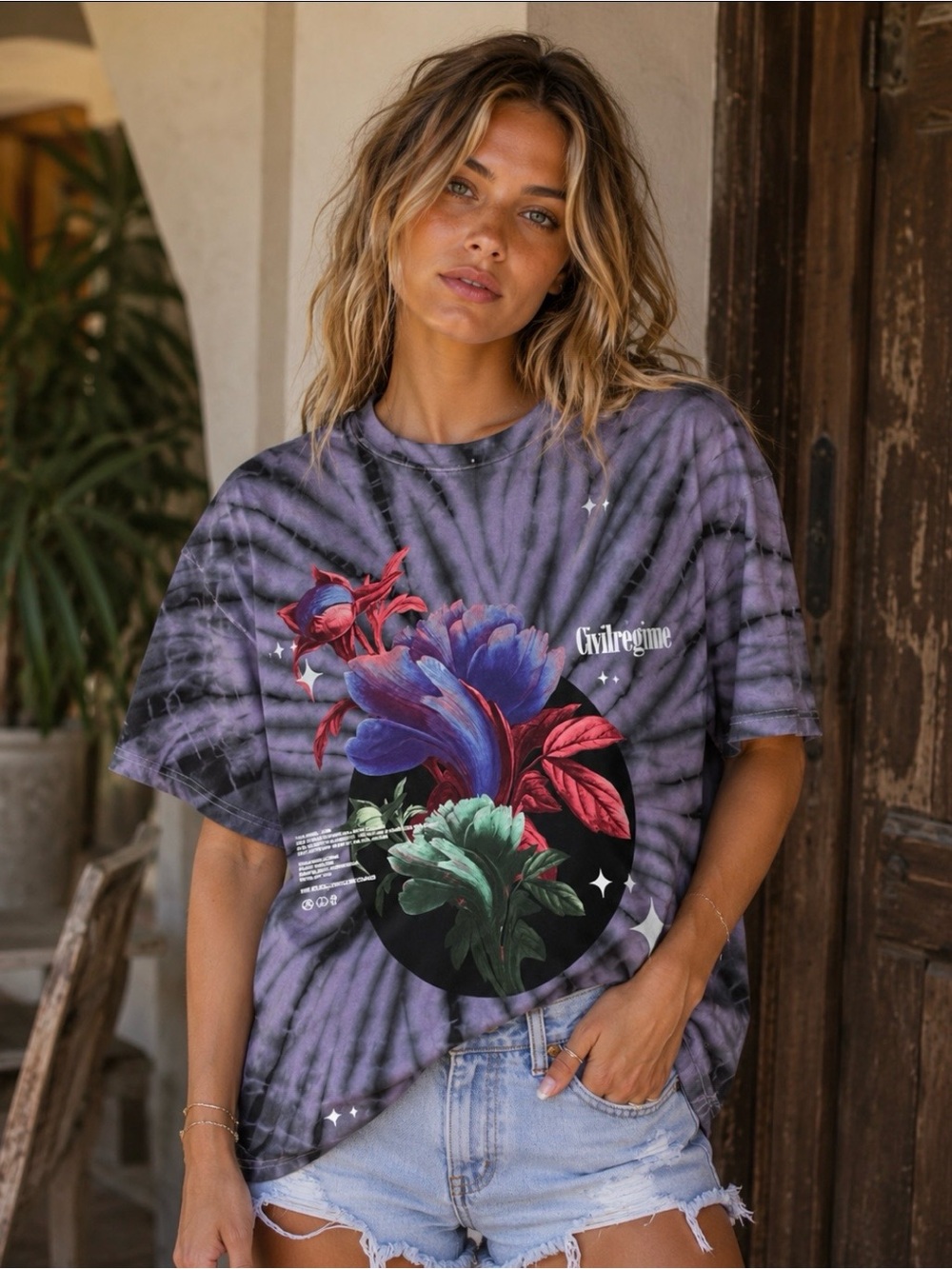 NWT Revolve Civil Regime Mystic Garden Classic Tee